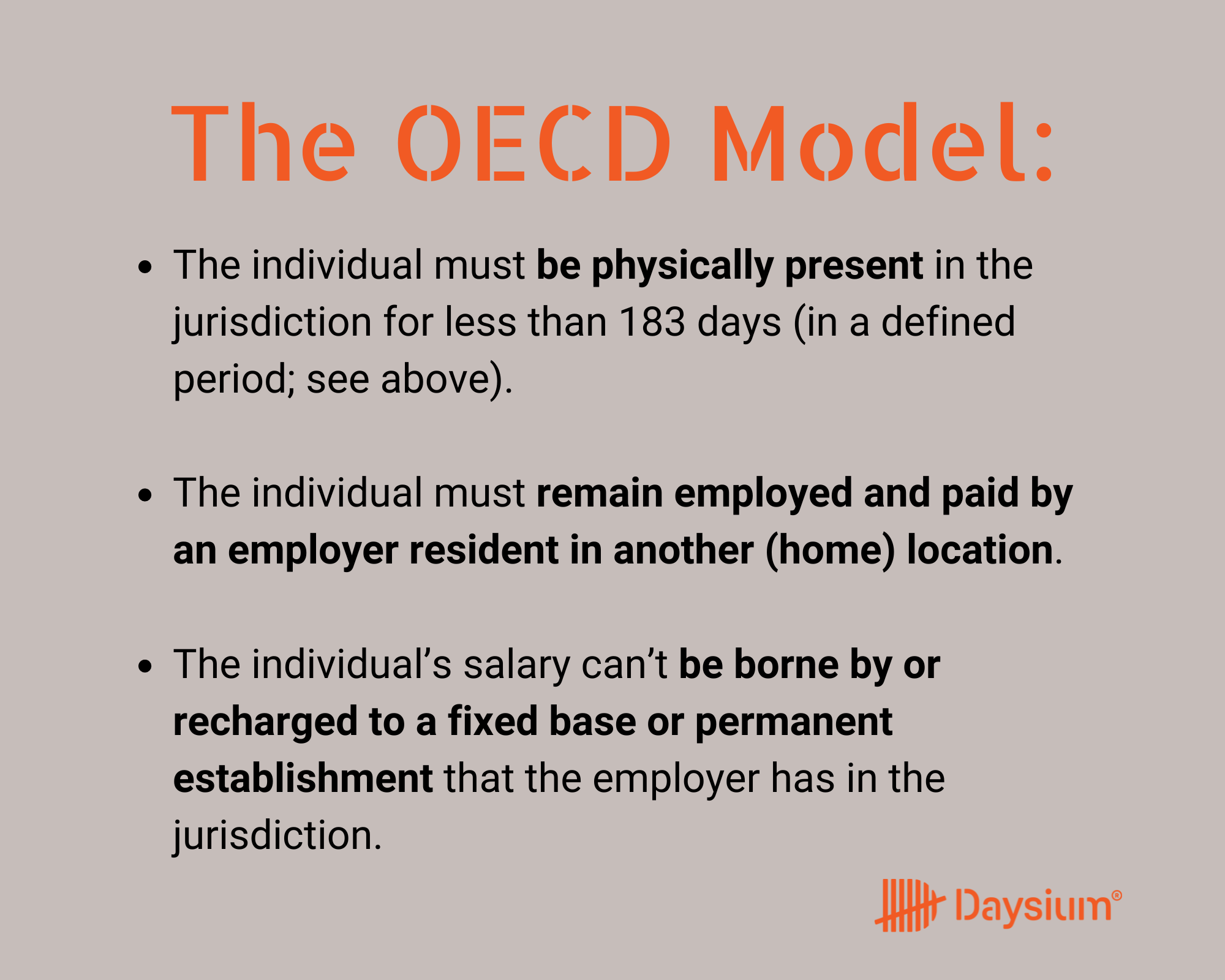The OECD Model for Income and Tax