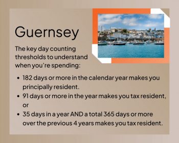 A list of the day counting thresholds when moving to Guernsey.