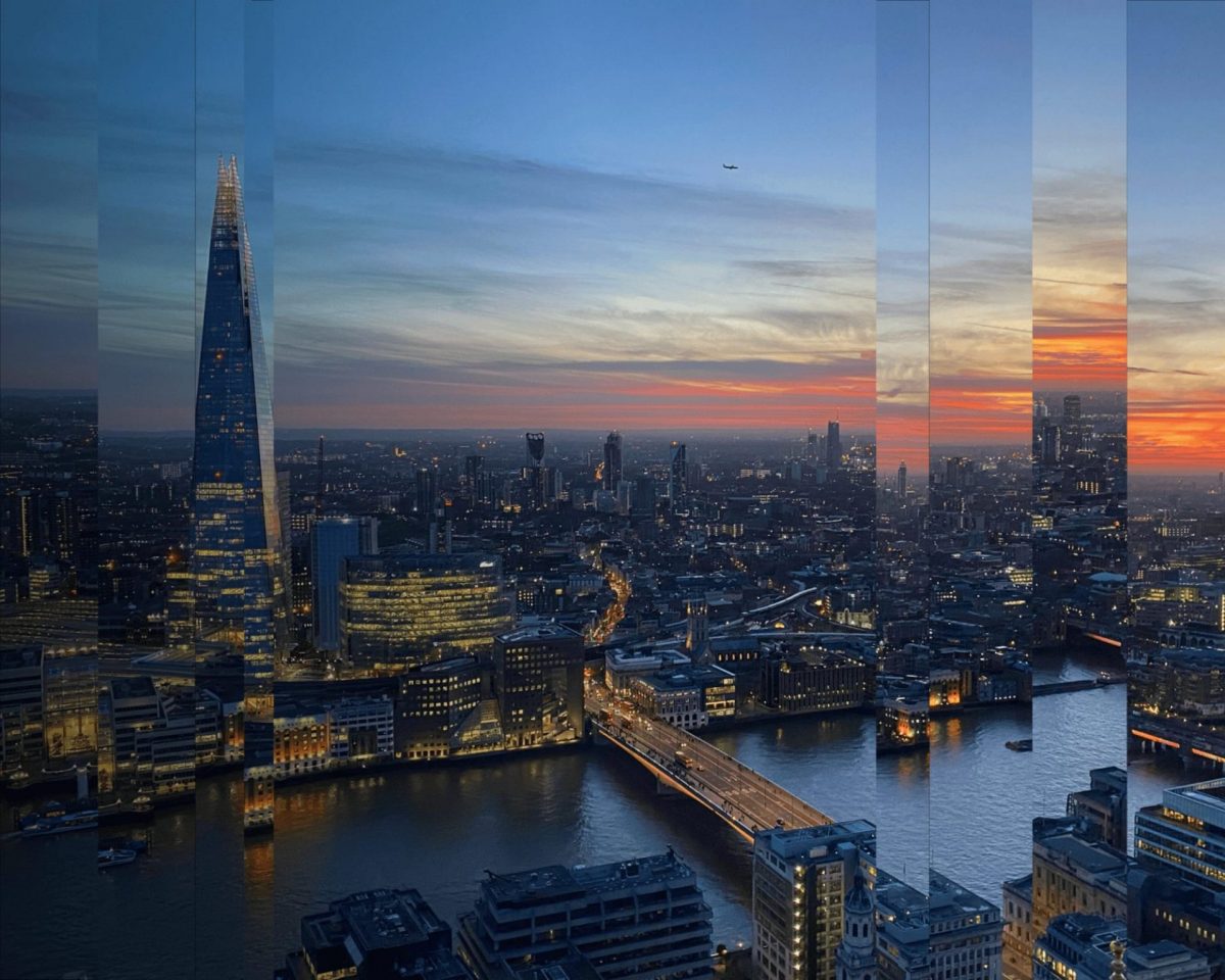 A distorted picture of the London skyline, representing the end of the non-dom regime.