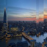 A distorted picture of the London skyline, representing the end of the non-dom regime.
