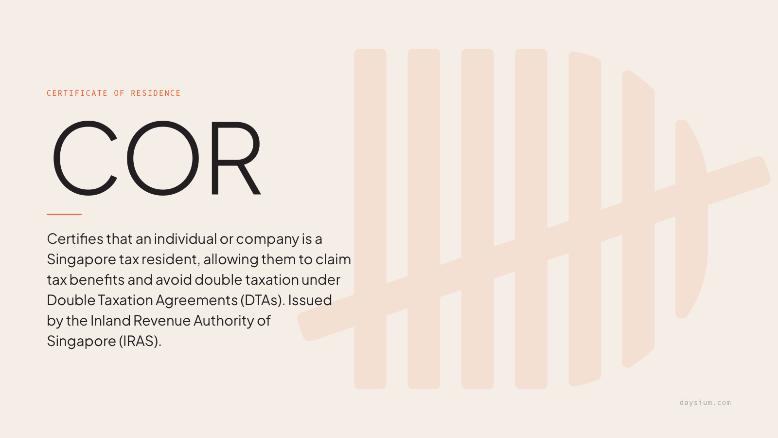Explainer of the Singapore Certificate of Residency and how it works.